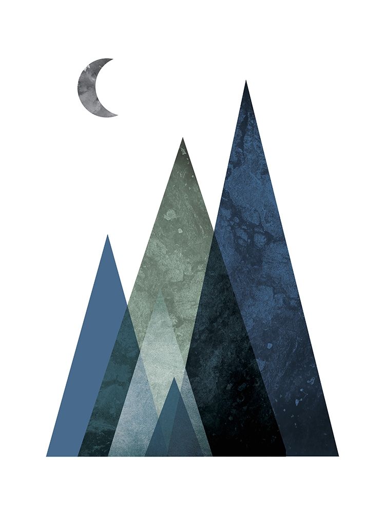 Scandi Blue Hunter Mountains 1 art print by Urban Epiphany for $57.95 CAD
