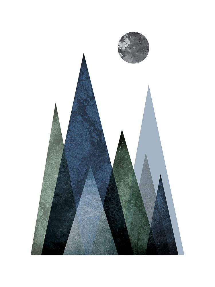 Scandi Blue Hunter Mountains 2 art print by Urban Epiphany for $57.95 CAD