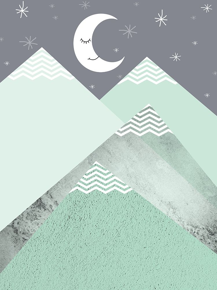 Mint Green Mountains 2 art print by Urban Epiphany for $57.95 CAD