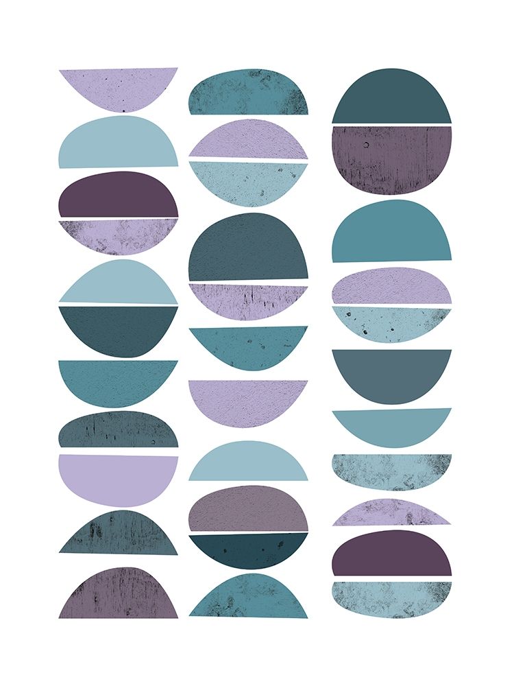 MidCentury Teal Purple 2 art print by Urban Epiphany for $57.95 CAD