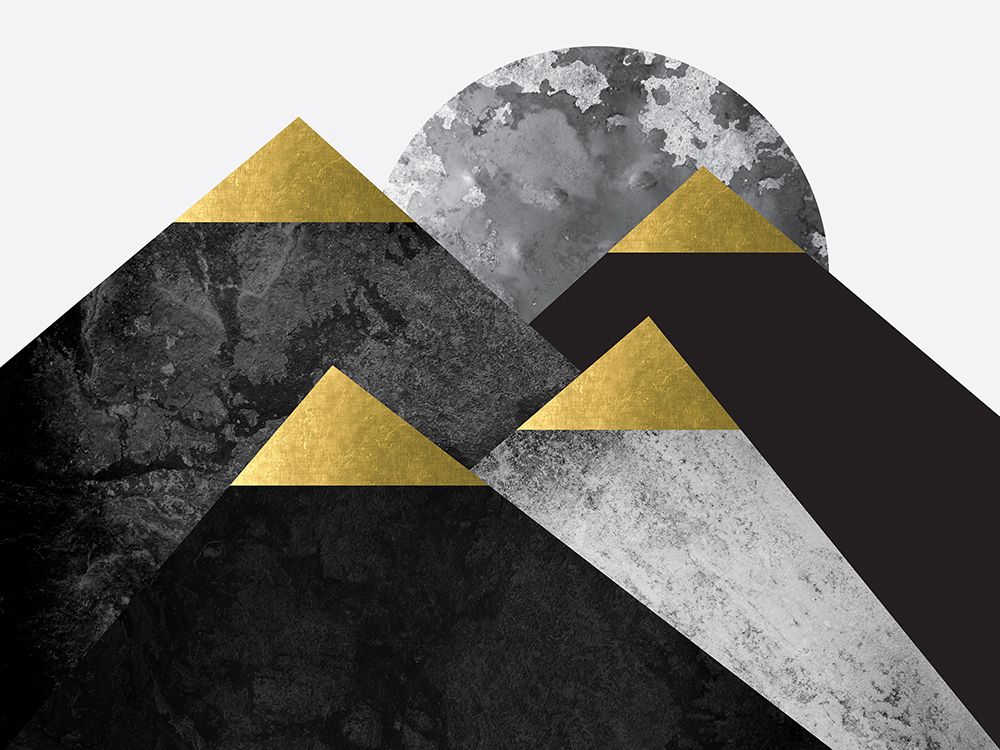 Black and Gold Mountains 2 art print by Urban Epiphany for $57.95 CAD