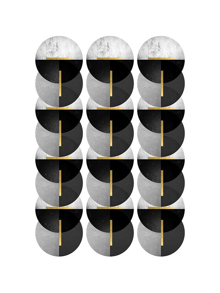 Black Grey Gold Circles art print by Urban Epiphany for $57.95 CAD