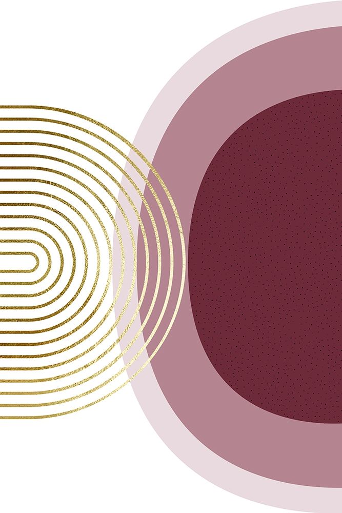Abstract Minimalist Burgundy Gold 1 art print by Urban Epiphany for $57.95 CAD