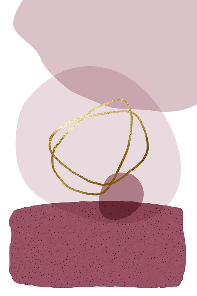 Abstract Minimalist Burgundy Gold 3 art print by Urban Epiphany for $57.95 CAD