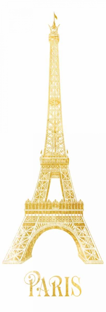 Gold Foil Paris art print by Victoria Brown for $57.95 CAD