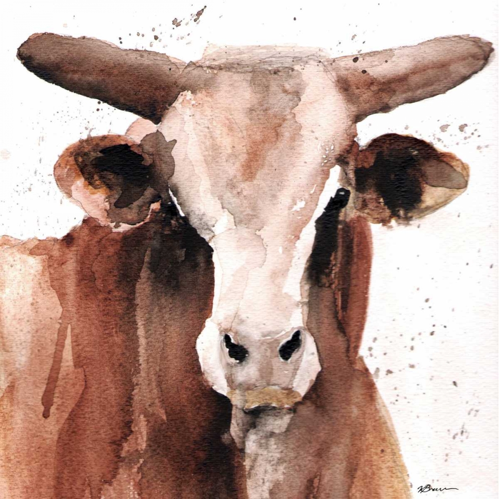Splashed Bull art print by Victoria Brown for $57.95 CAD