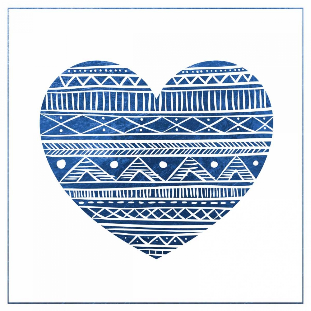 Indigo Tribal Heart 1 art print by Victoria Brown for $57.95 CAD