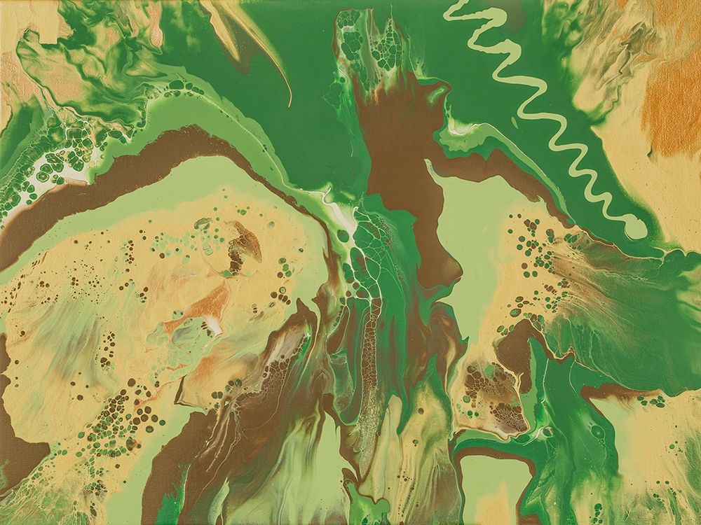 Green Splatter 1 art print by Karen Barski for $57.95 CAD