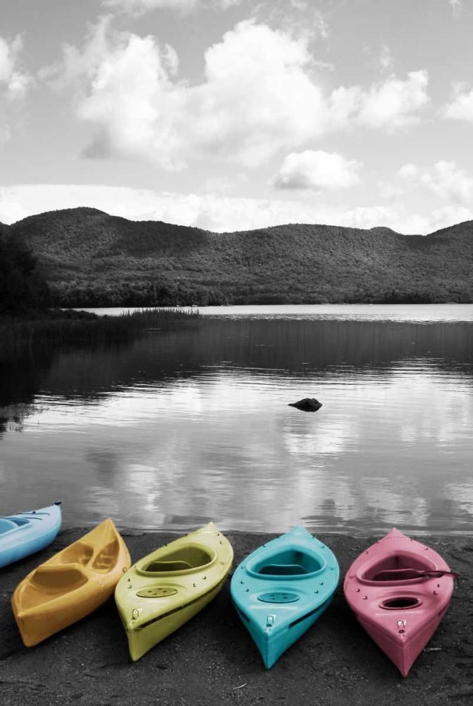 Kayaks Pastels art print by Suzanne Foschino for $57.95 CAD