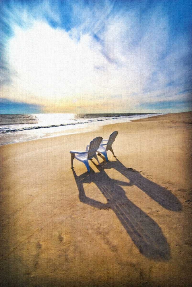 Beach Chairs Painting art print by Suzanne Foschino for $57.95 CAD