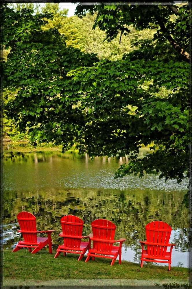 A Family Of Adirondak Chairs art print by Suzanne Foschino for $57.95 CAD
