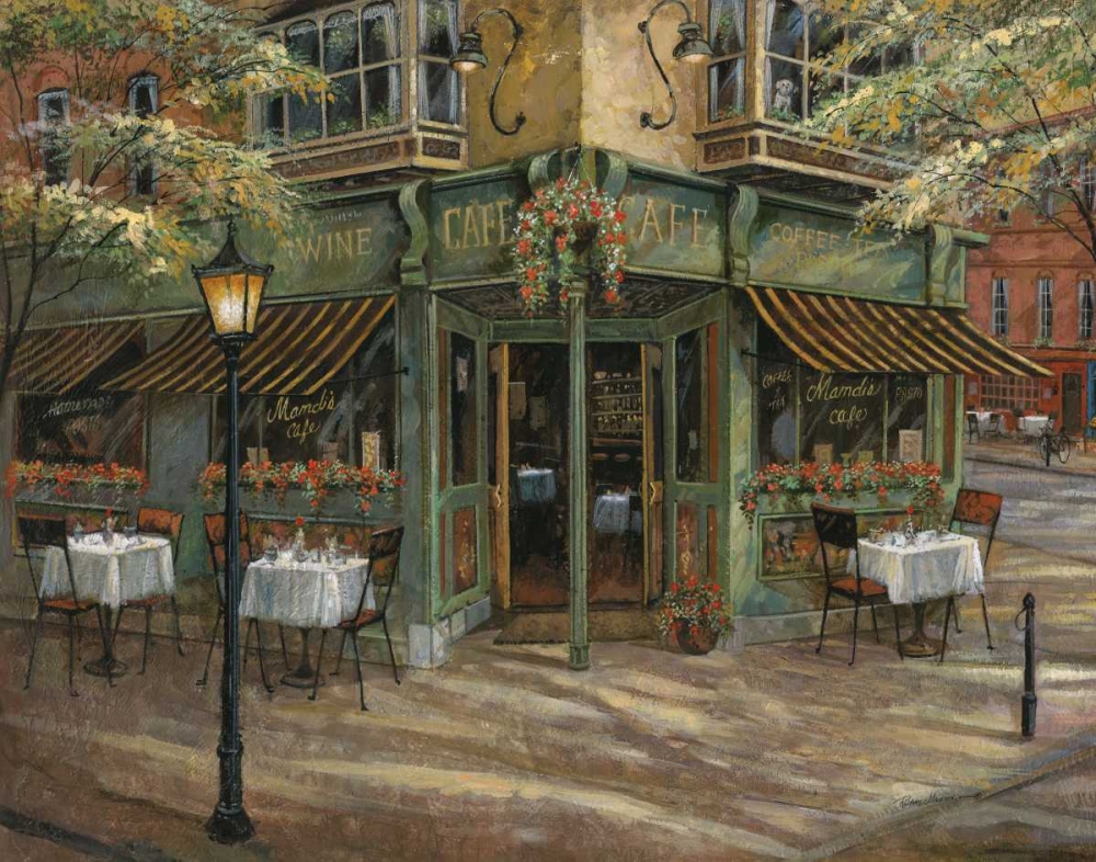 Mandis Cafe art print by Ruane Manning for $57.95 CAD