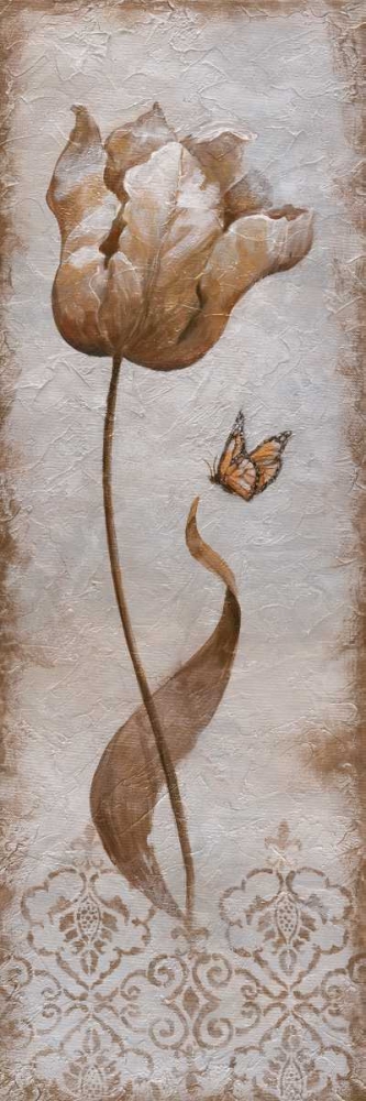 Tulip and Butterfly I art print by Nan for $57.95 CAD