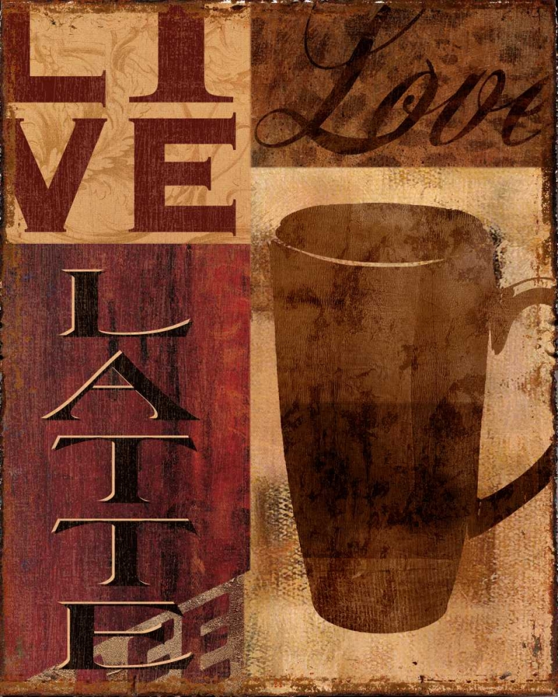 Live Love Latte art print by Kelly Donovan for $57.95 CAD