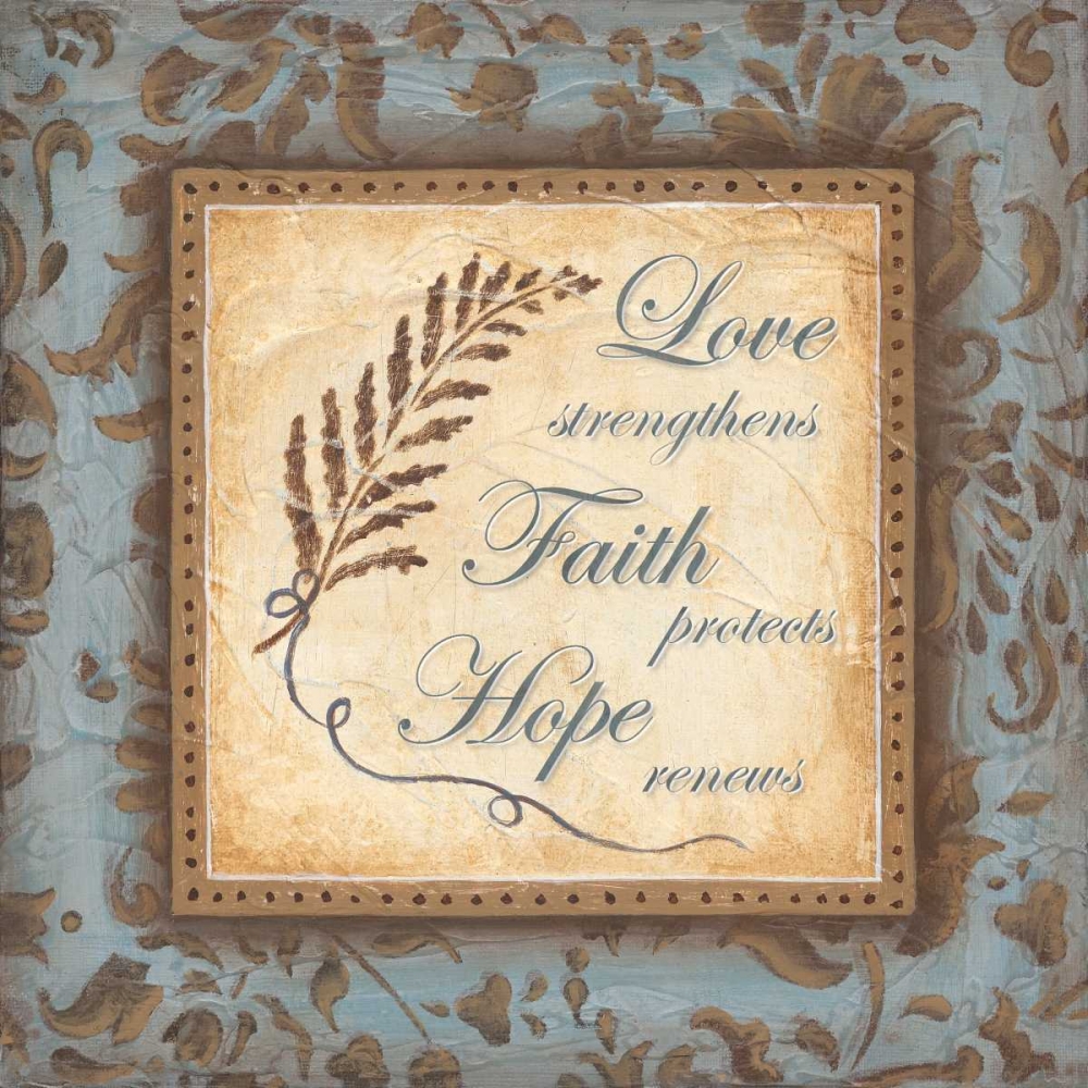 Love Faith Hope art print by Tava Studios for $57.95 CAD