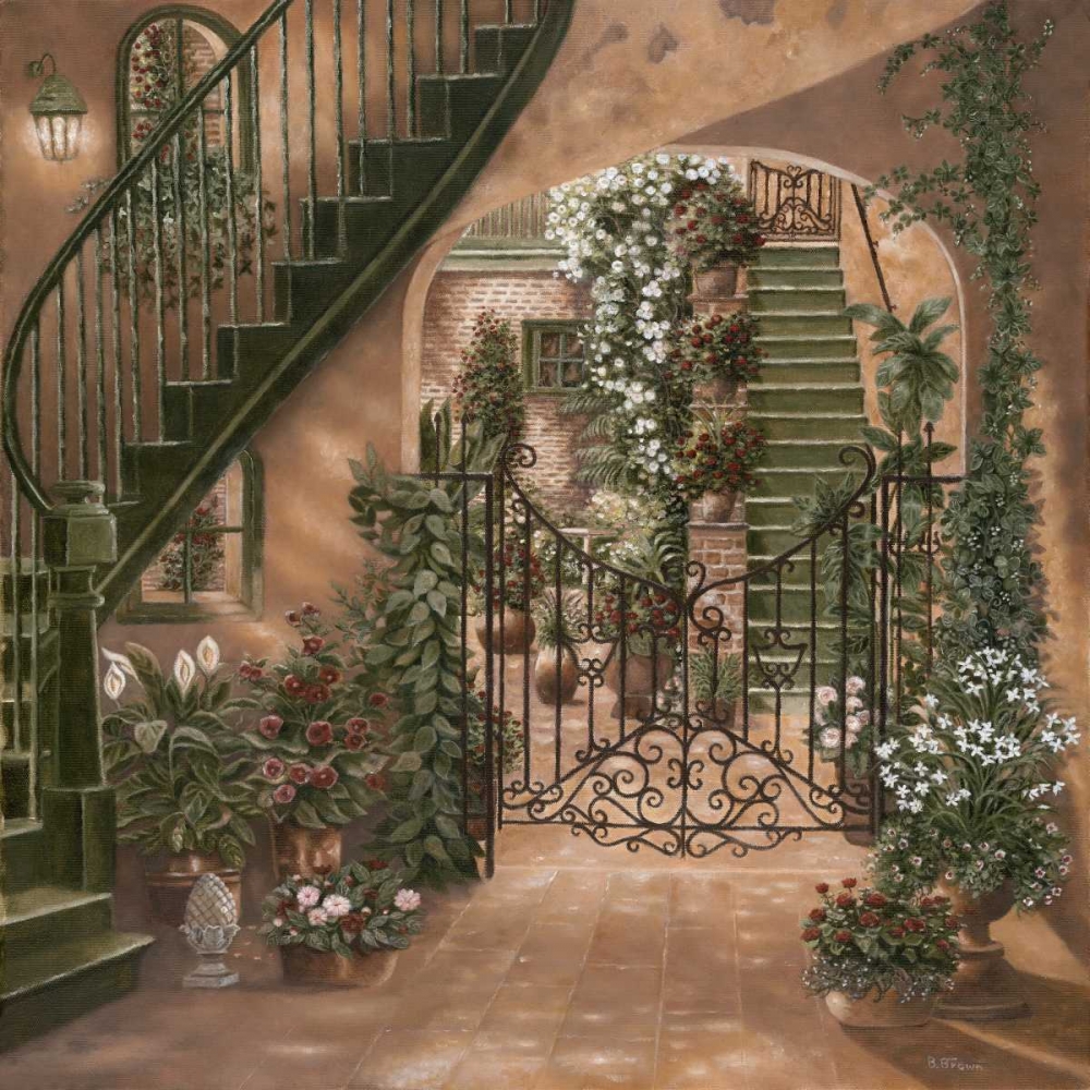 Nolas Courtyard I art print by Betsy Brown for $57.95 CAD
