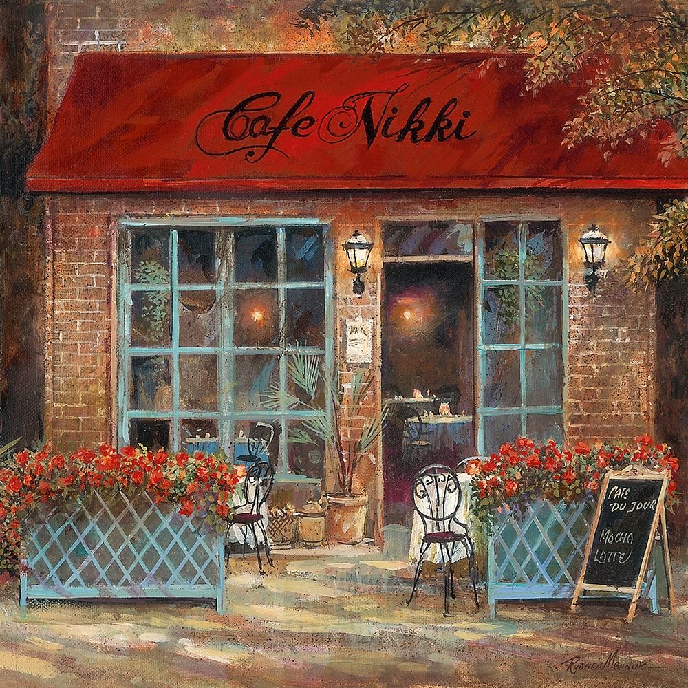 Cafe Nikki art print by Ruane Manning for $57.95 CAD