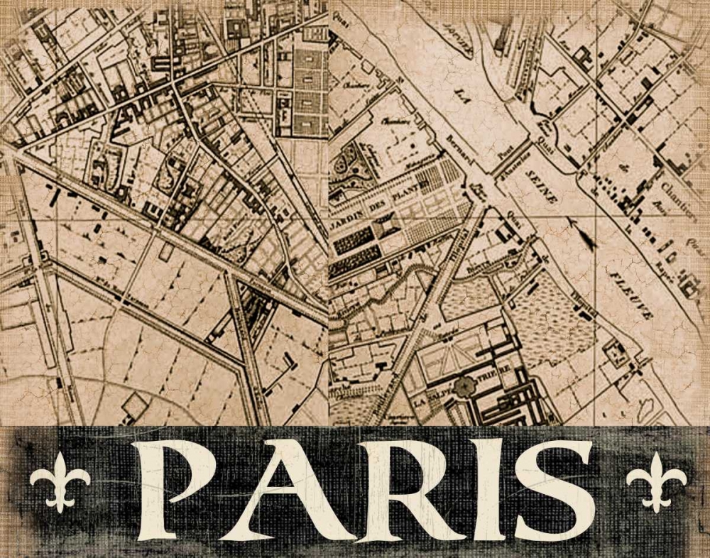 Paris Map art print by Kelly Donovan for $57.95 CAD