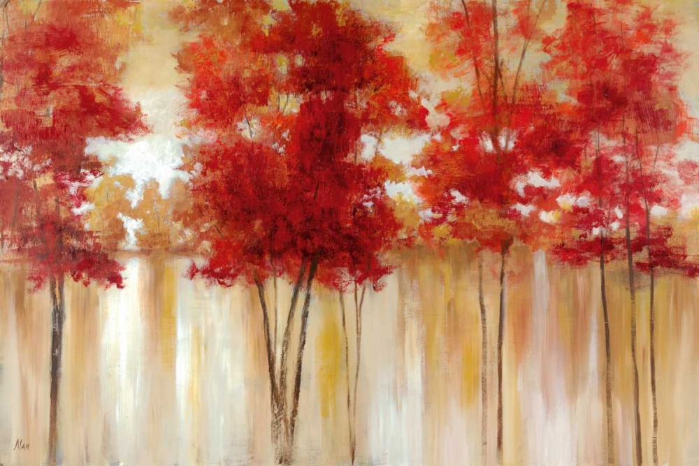 Red Trees art print by Nan for $57.95 CAD