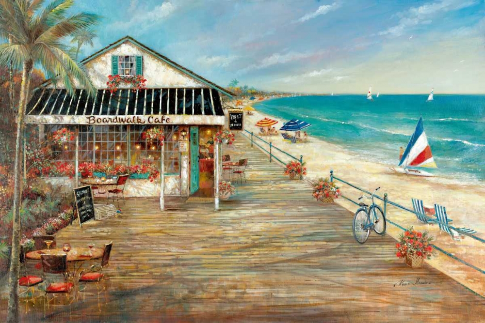 Boardwalk Cafe art print by Ruane Manning for $57.95 CAD