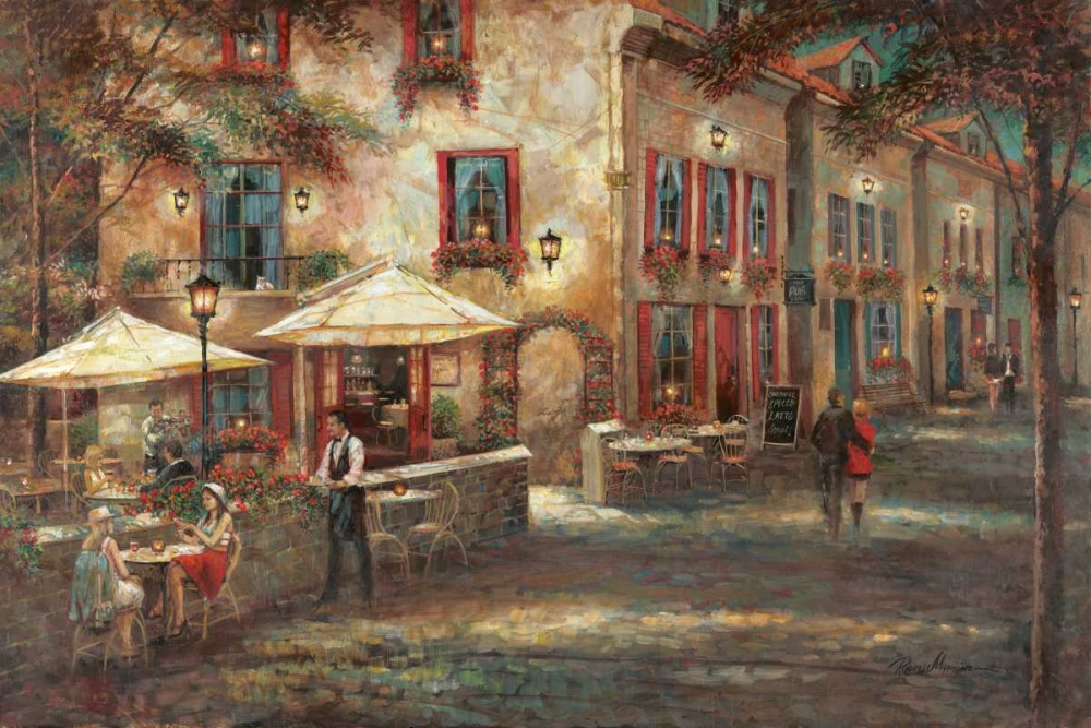 Courtyard Cafe art print by Ruane Manning for $57.95 CAD