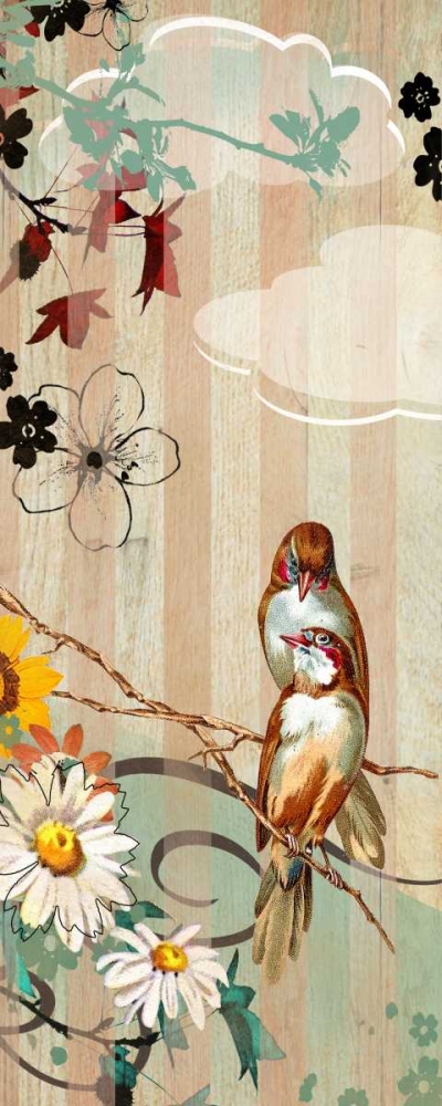 Vintage Love Birds I art print by Kelly Donovan for $57.95 CAD