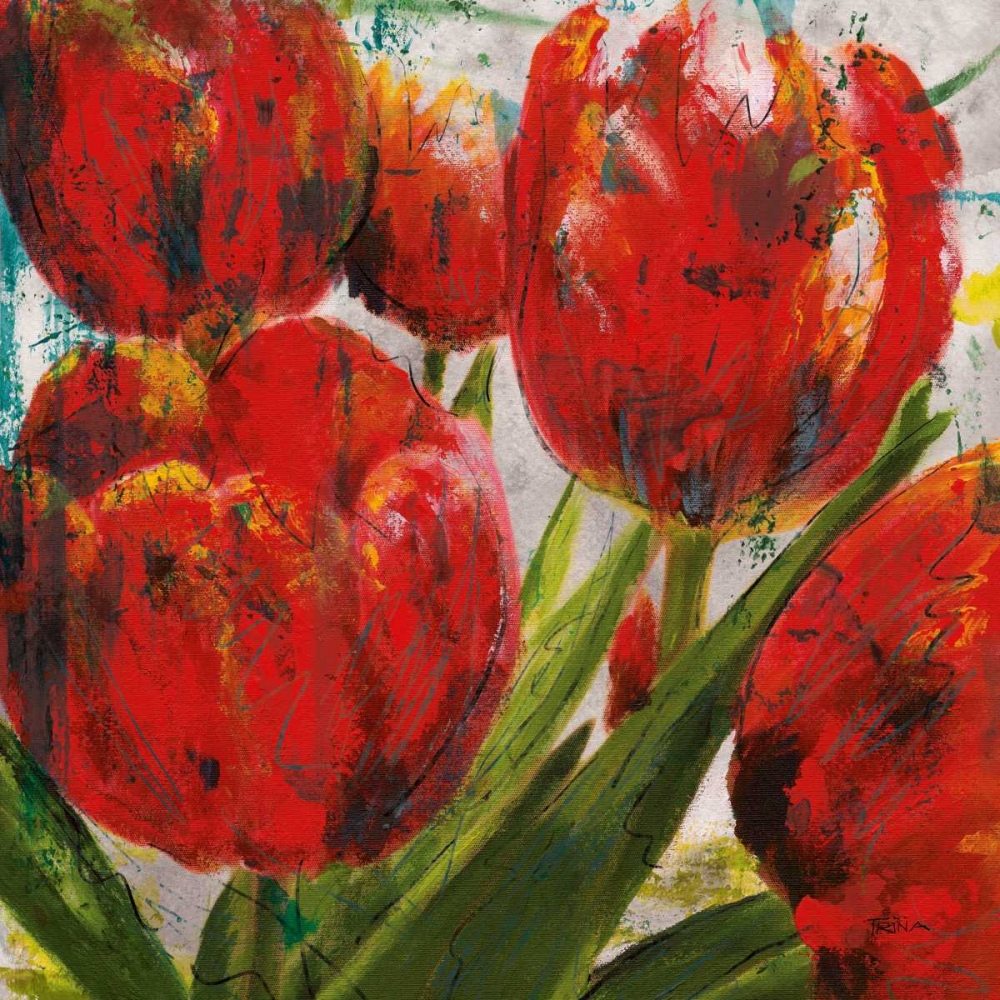 Painted Tulips I art print by Katrina Craven for $57.95 CAD