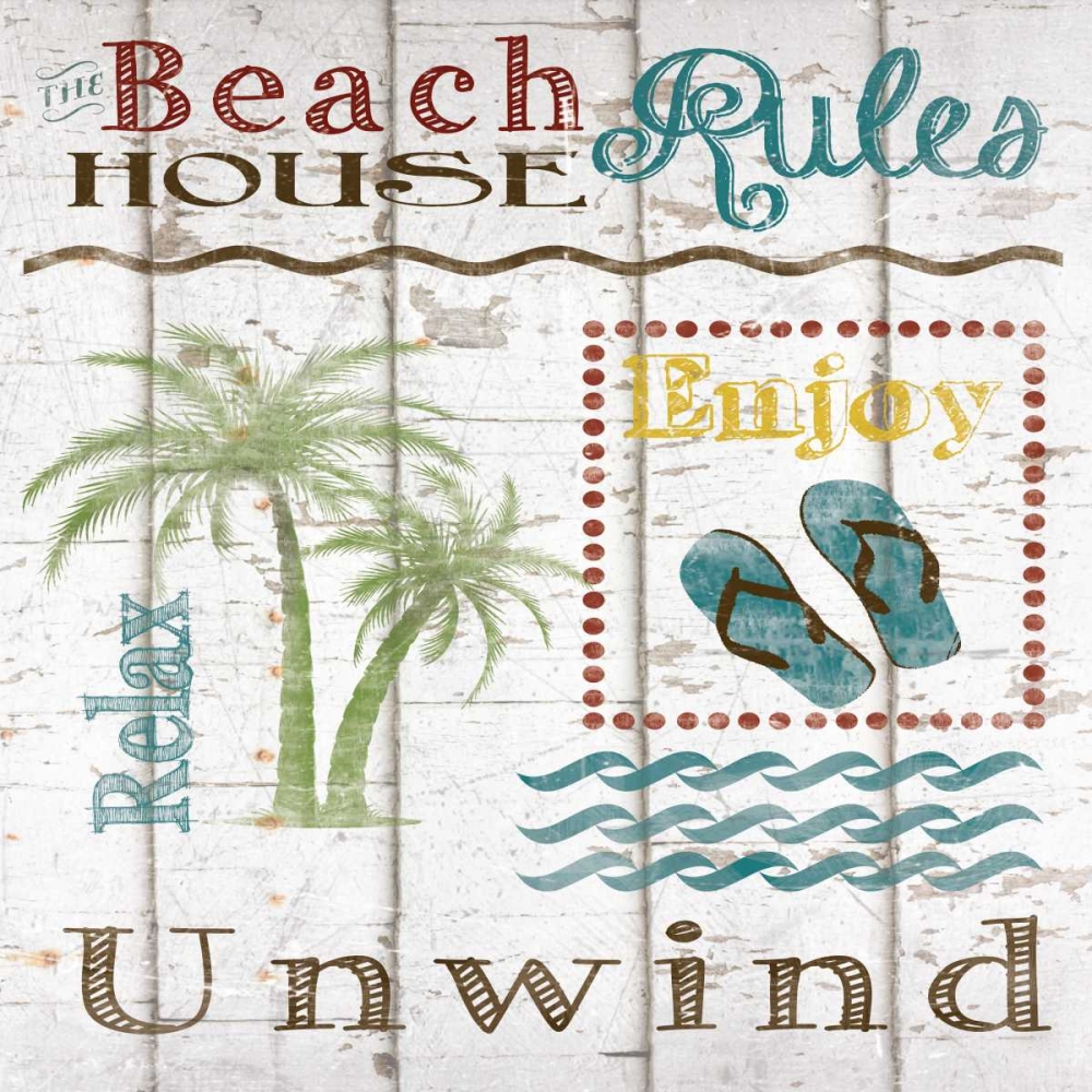 Beach House Rules art print by Katrina Craven for $57.95 CAD