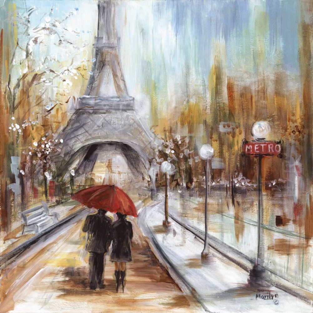 Romantic Paris art print by Marilyn Dunlap for $57.95 CAD