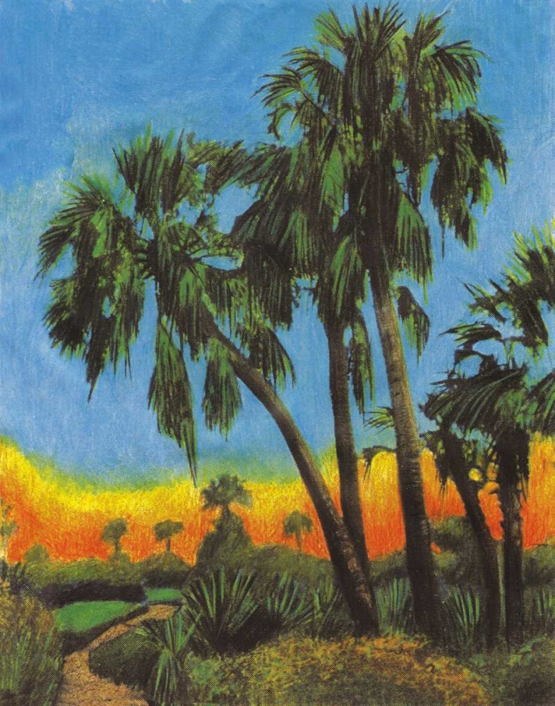 Tropical Sunset I art print by Merri Pattinian for $57.95 CAD
