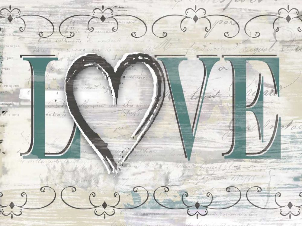 Shabby Chic Love art print by Kelly Donovan for $57.95 CAD