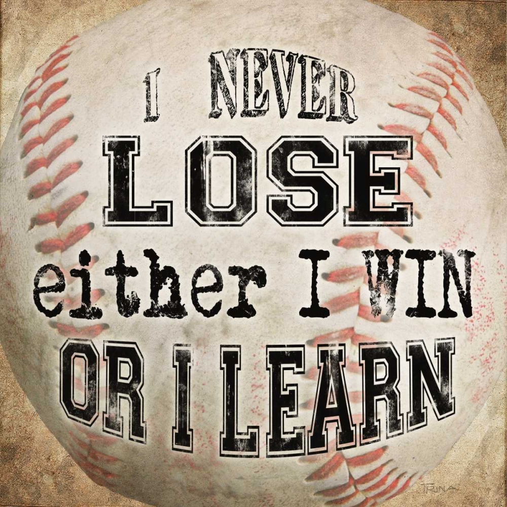 Baseball Quote art print by Katrina Craven for $57.95 CAD