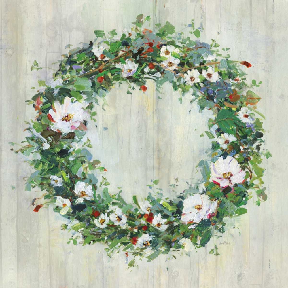 Woodgrain Wreath art print by Sally Swatland for $57.95 CAD
