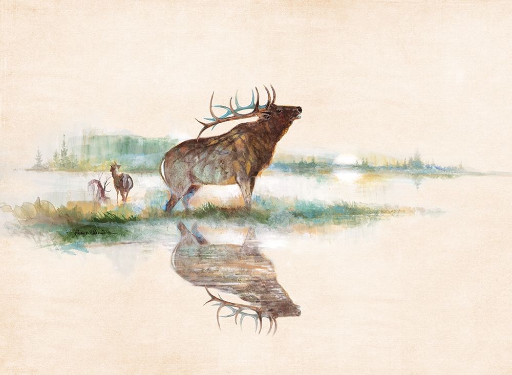 Misty Elk art print by Ruane Manning for $57.95 CAD