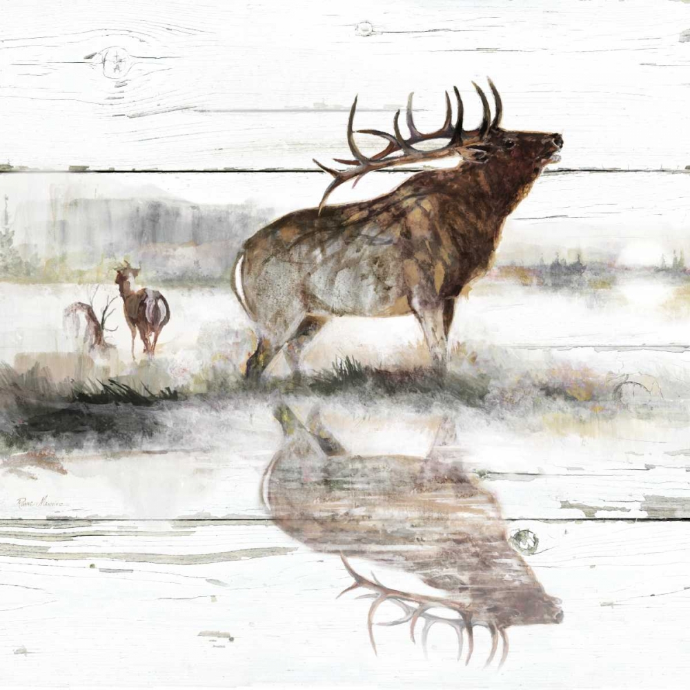 Rustic Misty Elk art print by Ruane Manning for $57.95 CAD