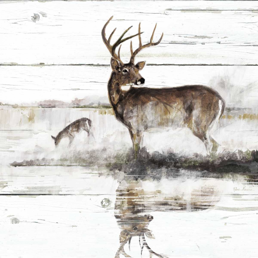 Rustic Misty Deer art print by Ruane Manning for $57.95 CAD