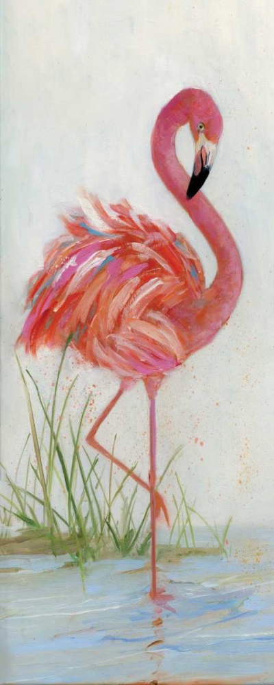 Flamingo I art print by Sally Swatland for $57.95 CAD