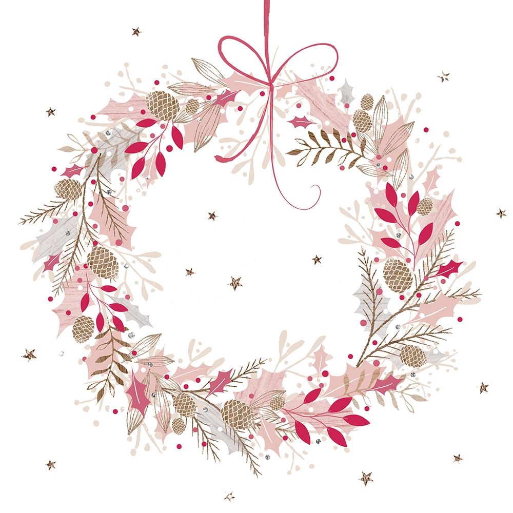 Pretty Pink Wreath art print by Christine Sheldon for $57.95 CAD