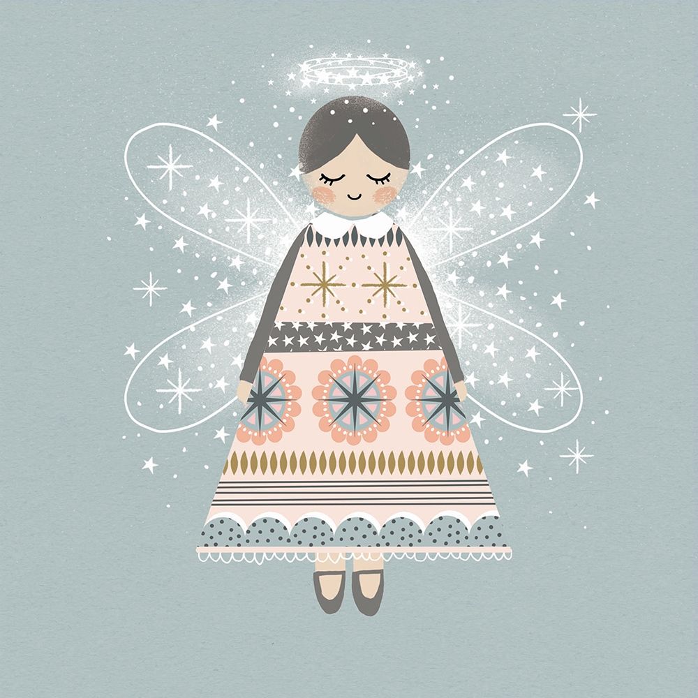 Sweet Holiday Angel art print by Jenny Wren for $57.95 CAD