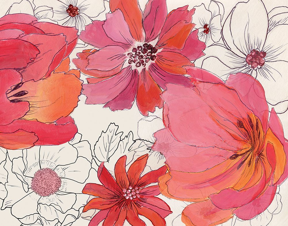 Vintage Pinks art print by Nan for $57.95 CAD