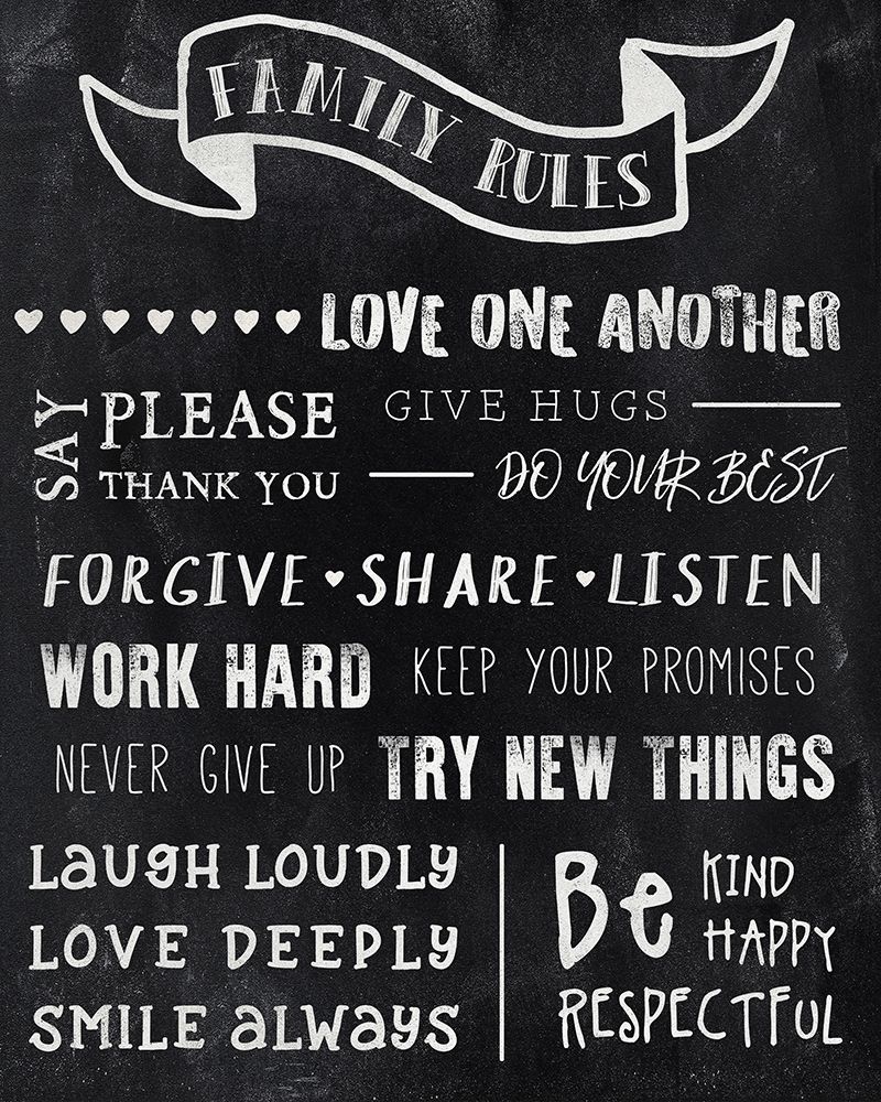 Chalkboard Rules art print by CAD DESIGNS for $57.95 CAD