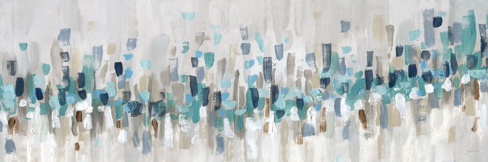 Blue Staccato art print by Katrina Craven for $57.95 CAD