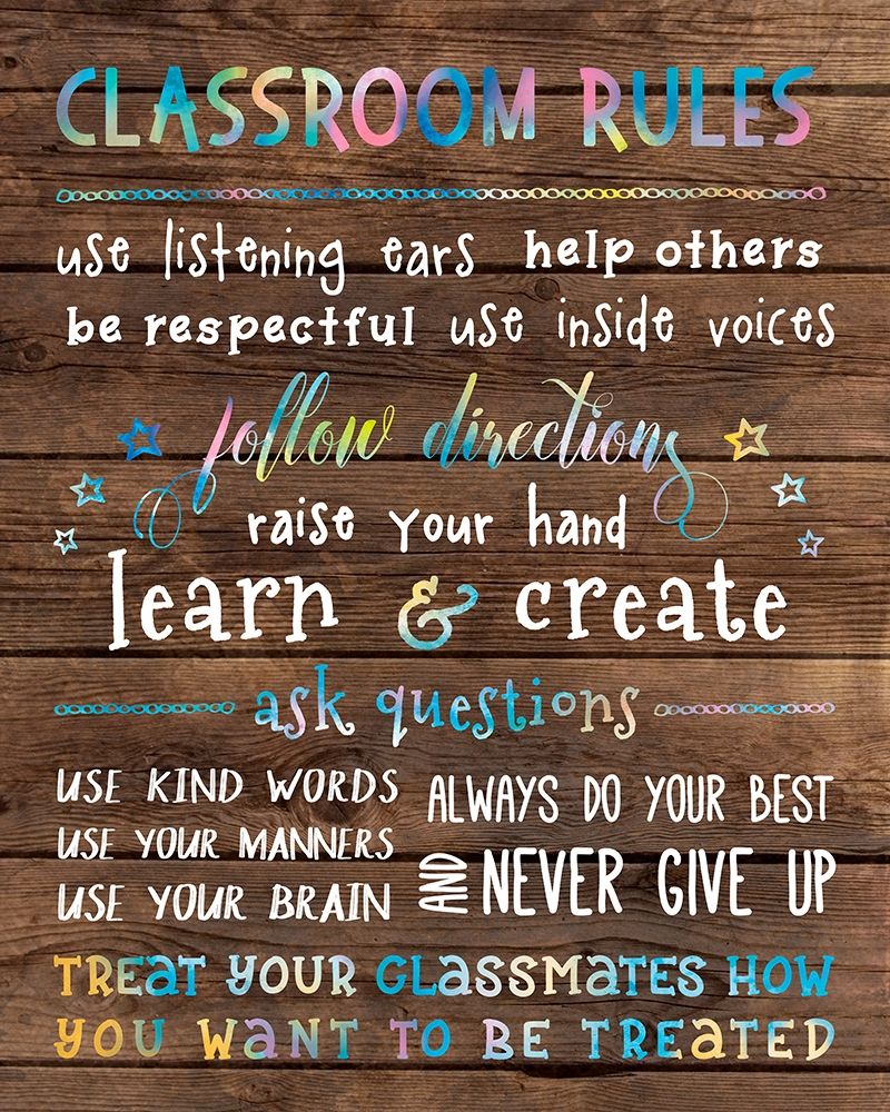 Classroom Rules art print by CAD DESIGNS for $57.95 CAD