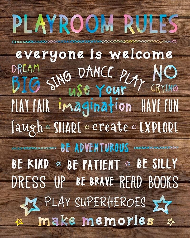 Playroom Rules art print by CAD DESIGNS for $57.95 CAD