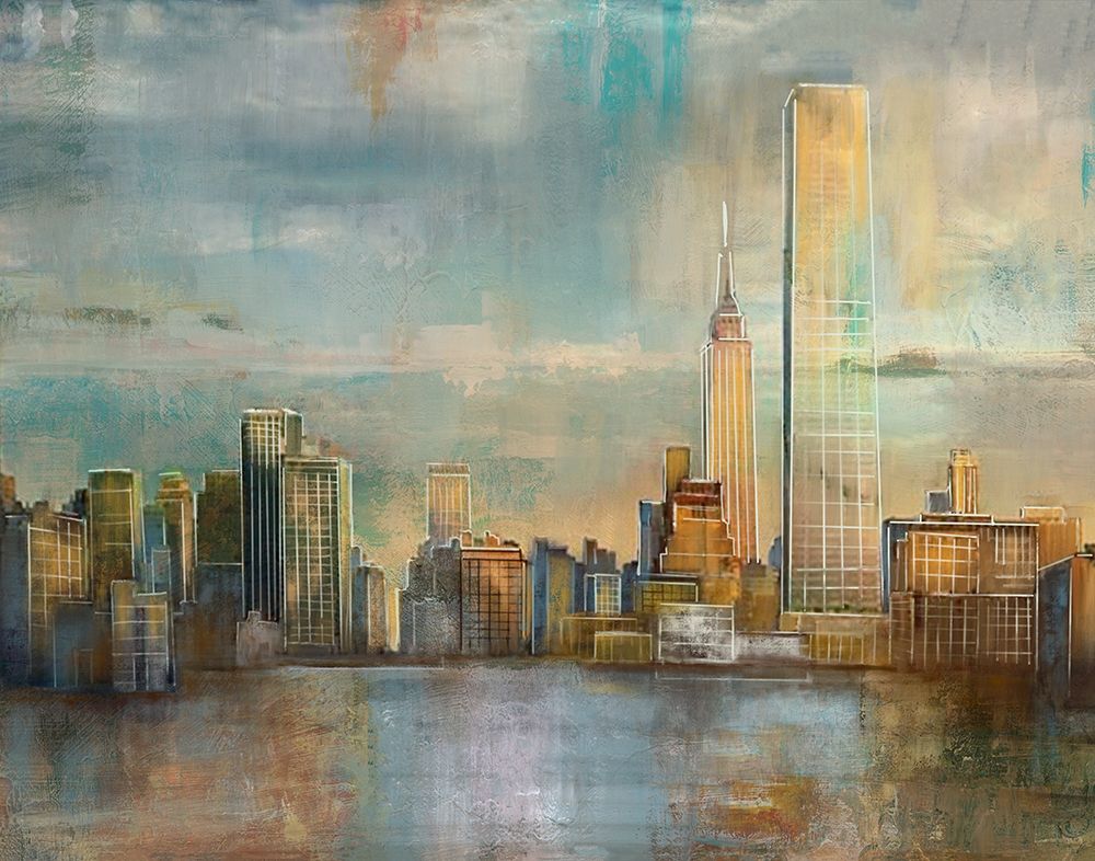 City Skyline art print by Nan for $57.95 CAD