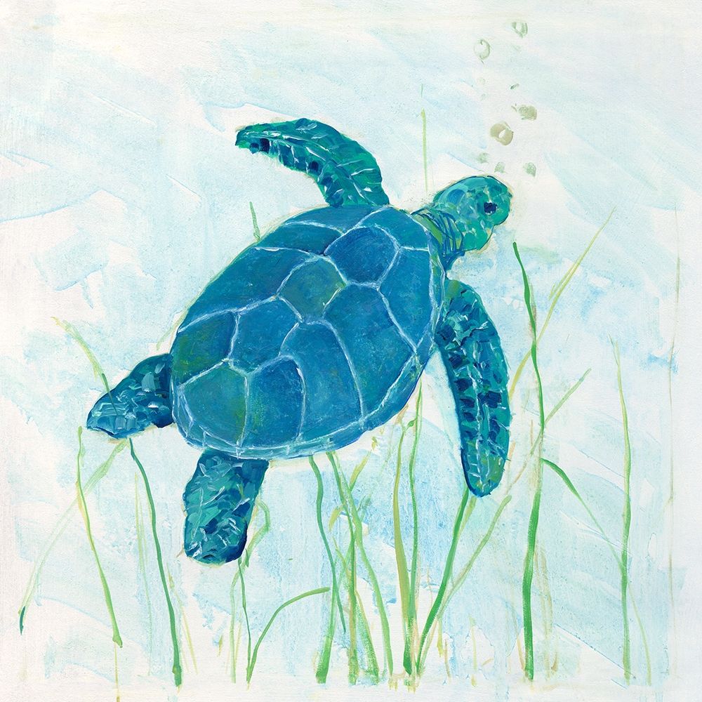 Reef Turtle I art print by Sally Swatland for $57.95 CAD