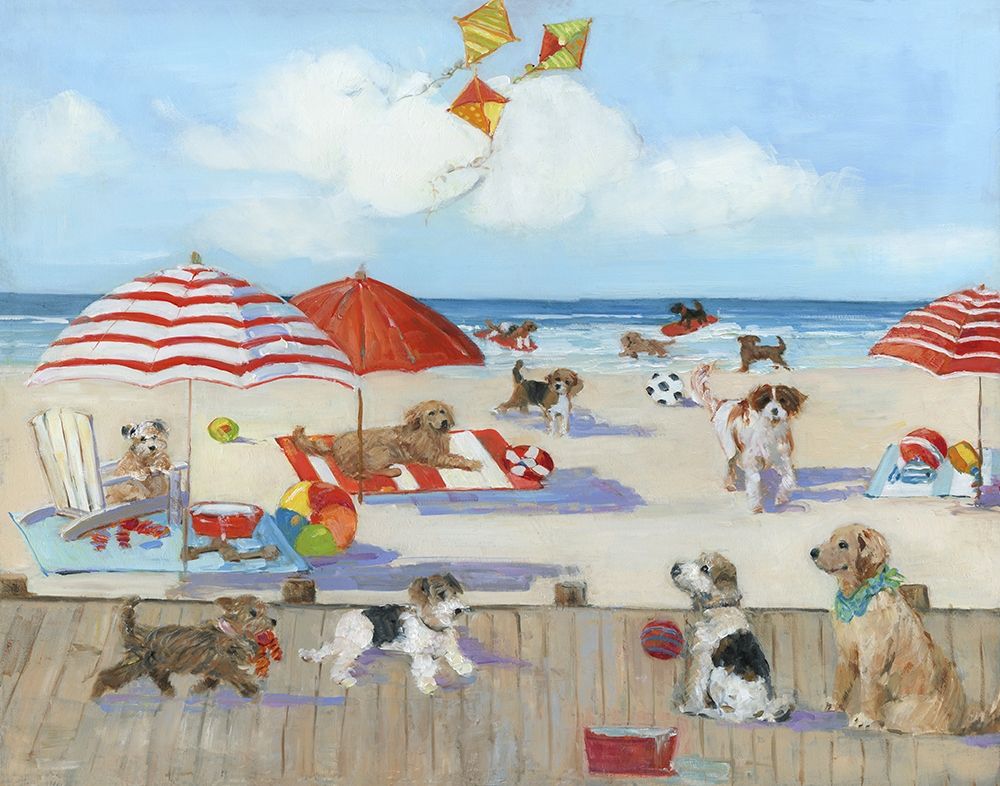 Beach Bark Park II art print by Sally Swatland for $57.95 CAD