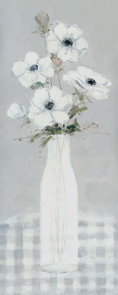 Gingham Anemone I art print by Sally Swatland for $57.95 CAD