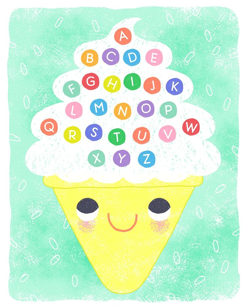 Ice Cream Alphabet art print by Lizzy Doyle for $57.95 CAD