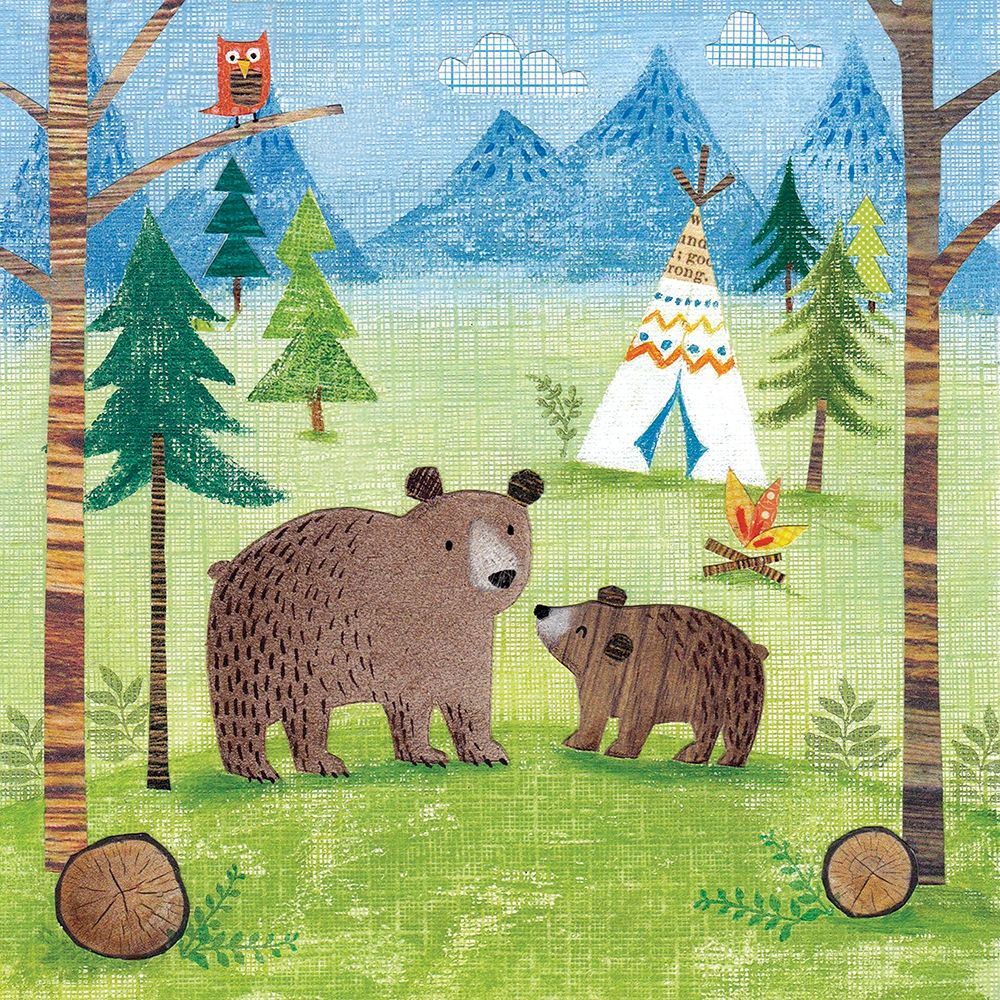 Woodland Family Bears art print by Joanne Cave for $57.95 CAD